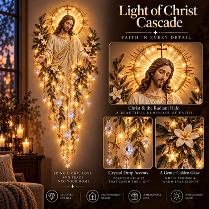 🔥Last Day 49% Off✝️Jesus, Angel & Nativity Lighted Wall Light Décor
