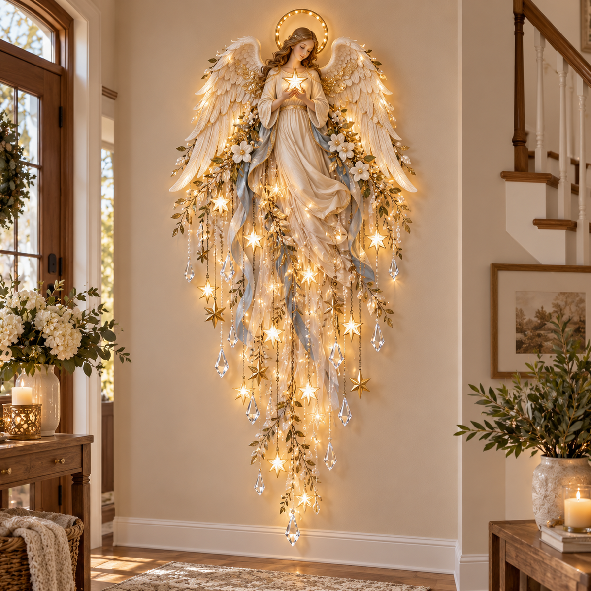 🔥Last Day 49% Off✝️Jesus, Angel & Nativity Lighted Wall Light Décor