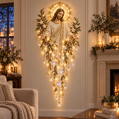 🔥Last Day 49% Off✝️Jesus, Angel & Nativity Lighted Wall Light Décor
