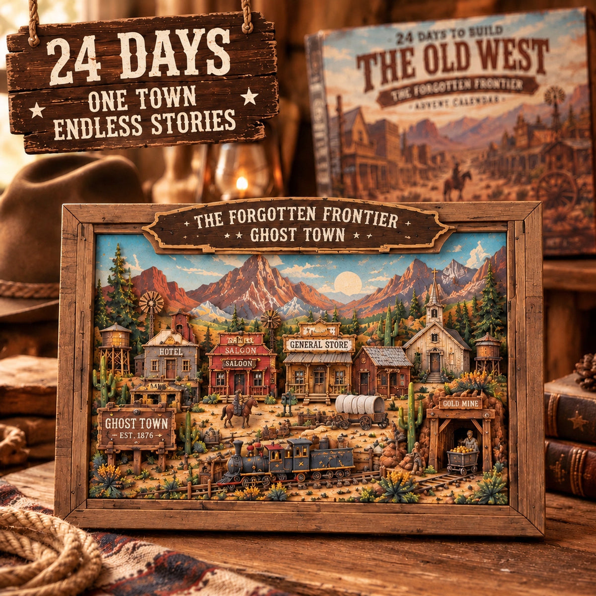 🧘Relaxing & Beginner-Friendly-🤠The Forgotten Frontier Ghost Town Advent Calendar