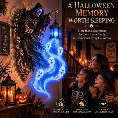 👻Soul Harvester Haunted Lantern Wall Decor-✅Easy to assemble ✅Sturdiness