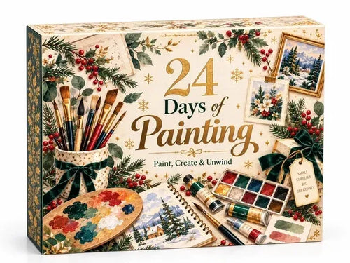 🎄24 Days of Painting Advent Calendar – Christmas Mystery Box DIY Art Kit 🎨✨