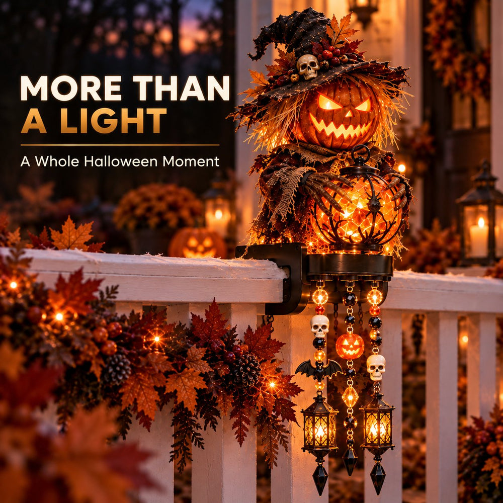 Halloween porch railing decoration