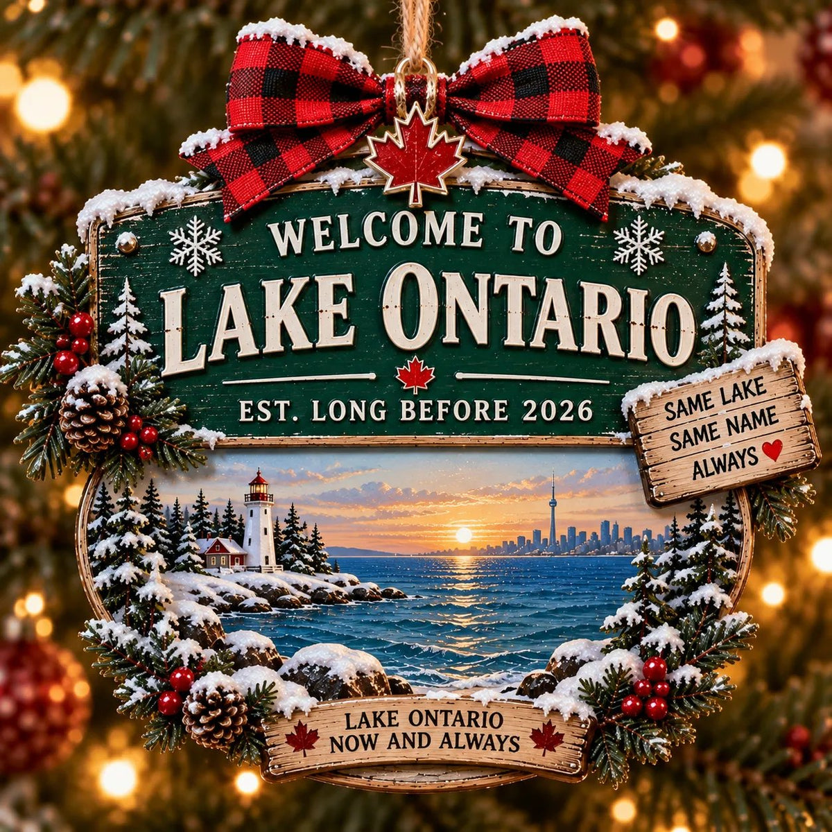 🔥😍Ontario Winter Memories Christmas Ornament — A Lakeside Holiday Keepsake