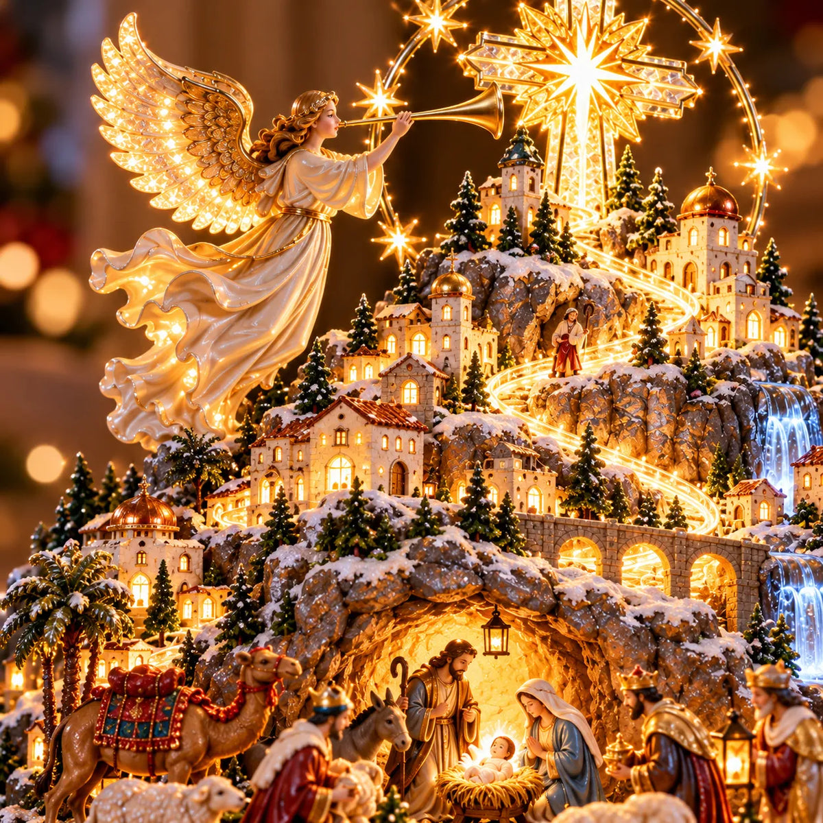 Bethlehem Mountain Glow™ | Illuminated Nativity Christmas Village
