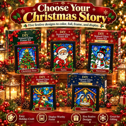 🔥😍Make Your Own Holiday Window Art | Festive DIY Frame Craft Kit