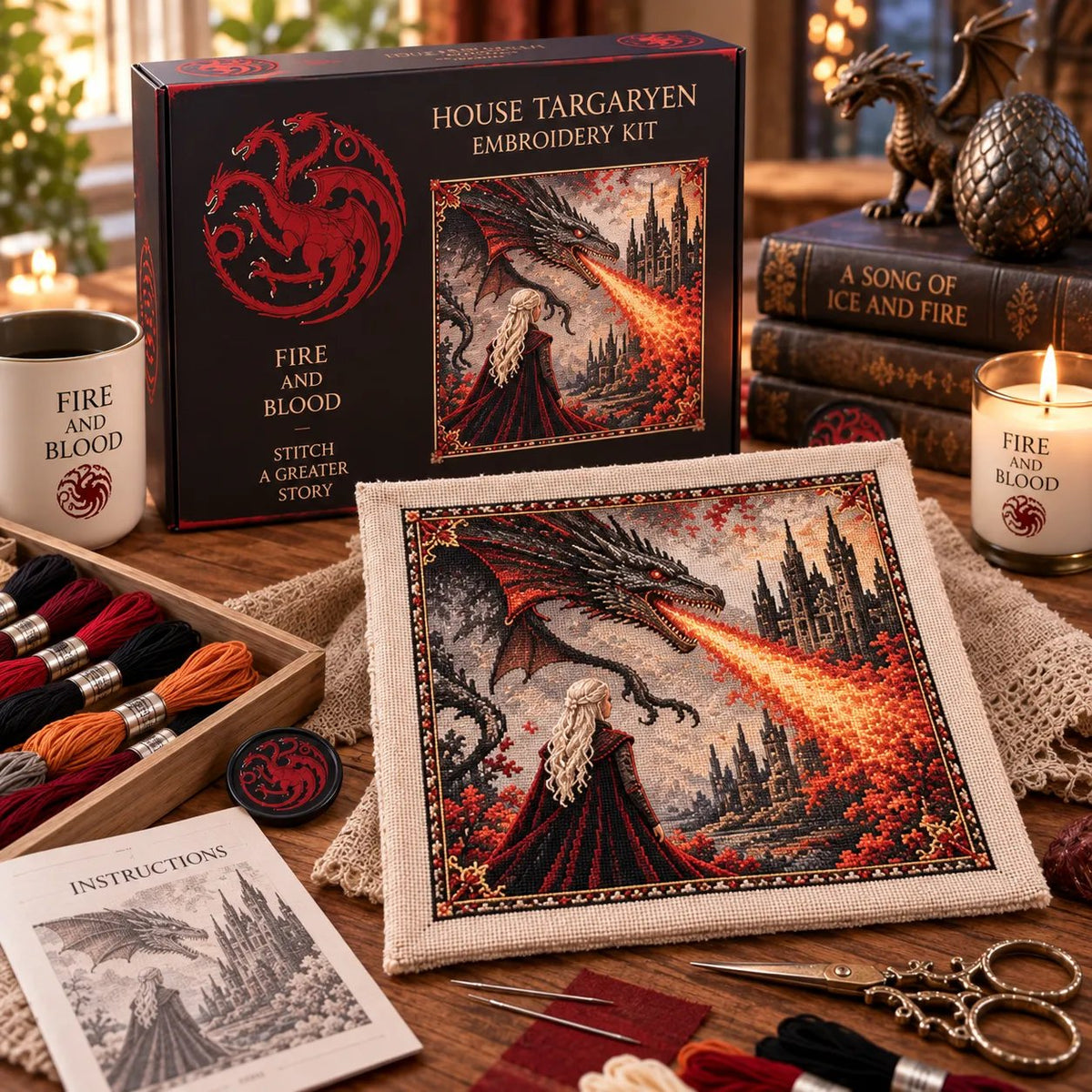 Embroidery kit contents
