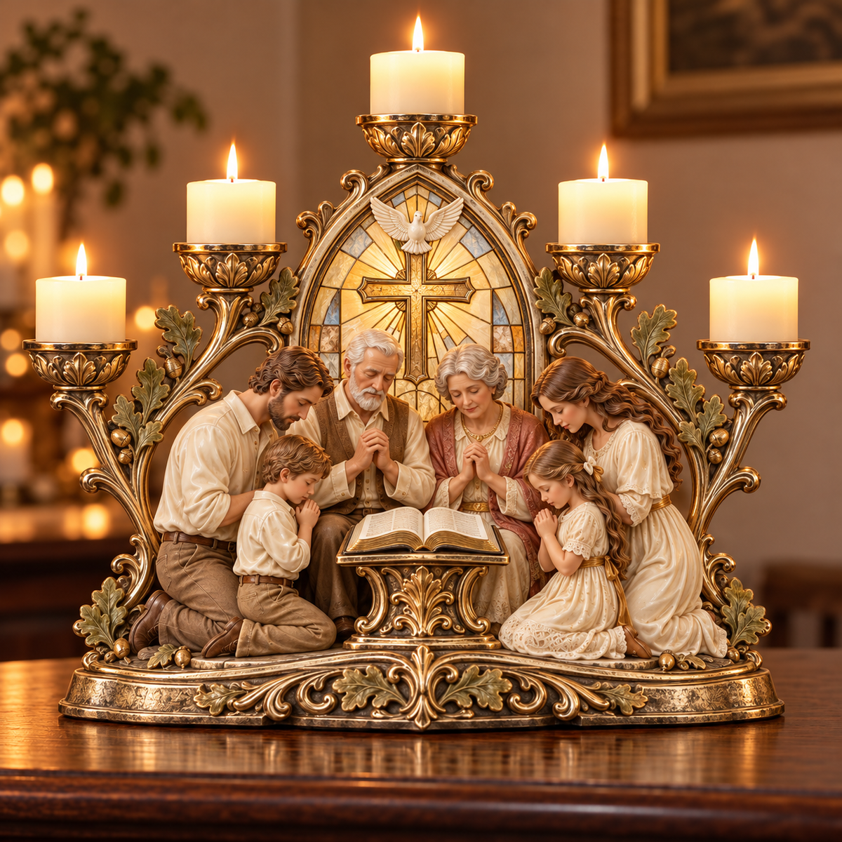 Light of Grace – Five-Light Prayer Centerpiece