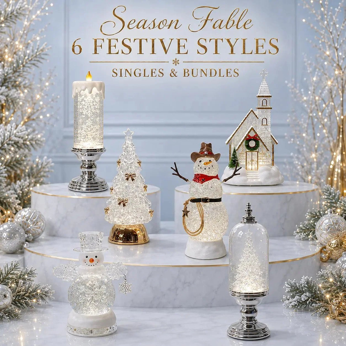 ❄️Winter Wonderglow™ – Lighted Musical Christmas Snow Globe Lantern