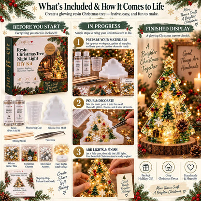 🎄DIY Christmas Tree Night Light Kit — 💕 Step-by-Step Guide Included