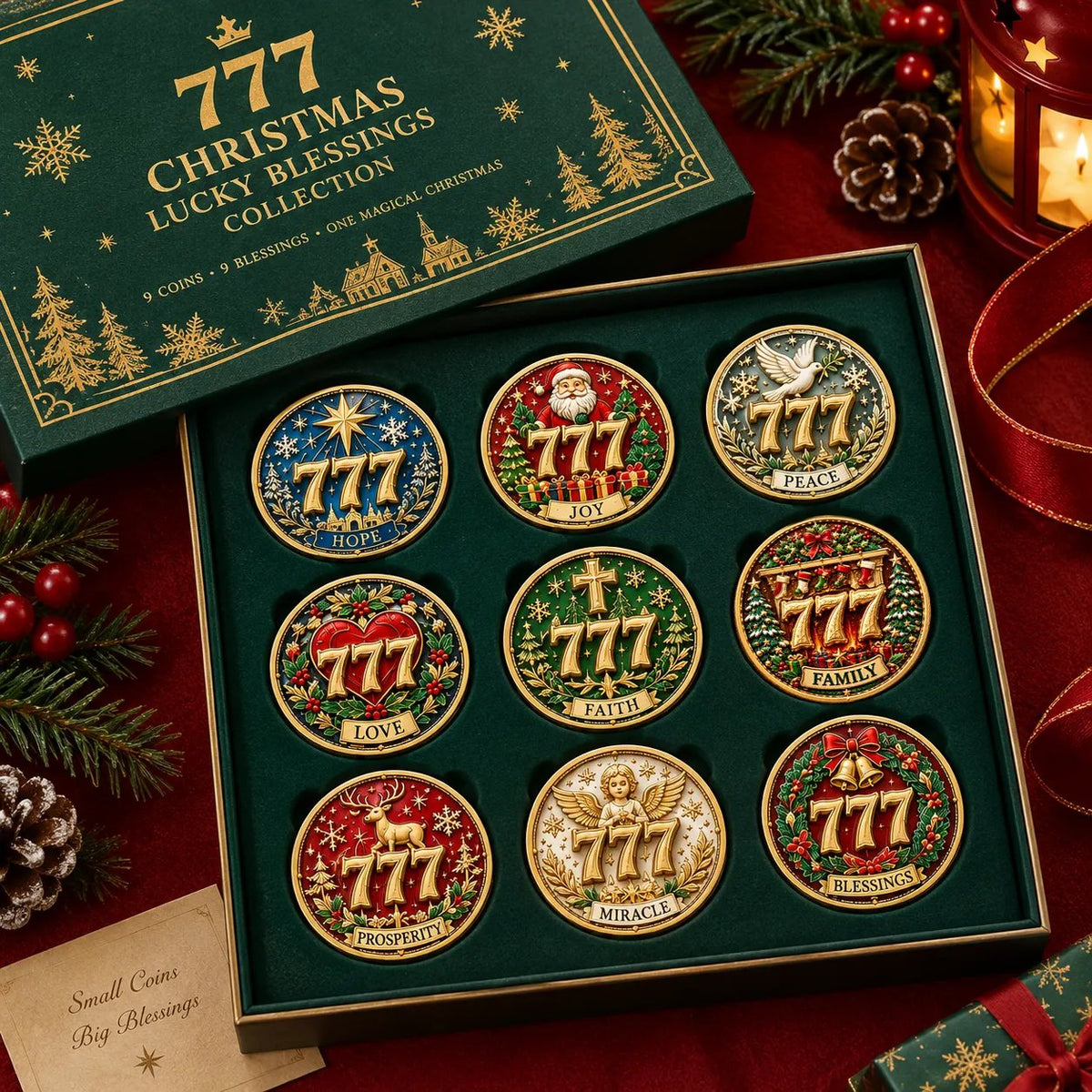 🎄✨ 777 Christmas Lucky Blessings Coin Collection 🎁