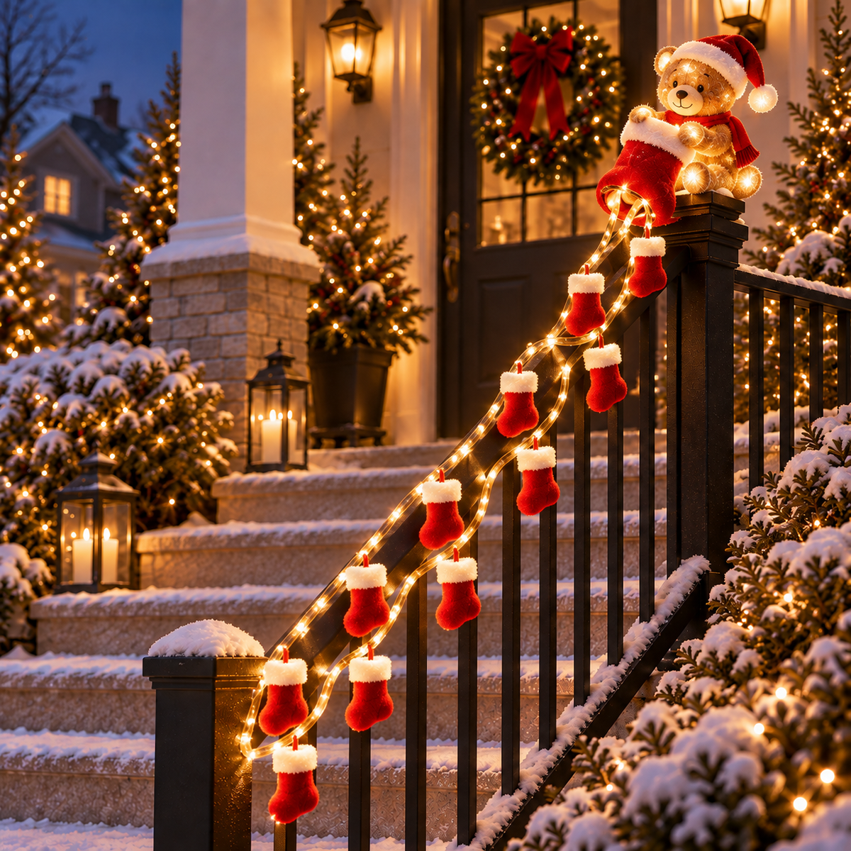 🎄✨Christmas Cascade Railing Lights