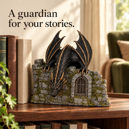 🐉 Dragon Mist Diffuser – Glowing Castle Bookshelf Decor