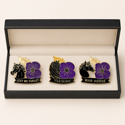 🎁 Limited Edition War Horse Purple Poppy 111th Anniversary Remembrance Brooch