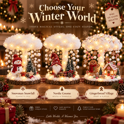 Glowing Winter Cloud Christmas Tabletop Decor