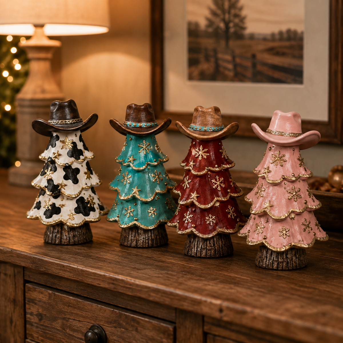 Western Cowboy Christmas Tree Figurines