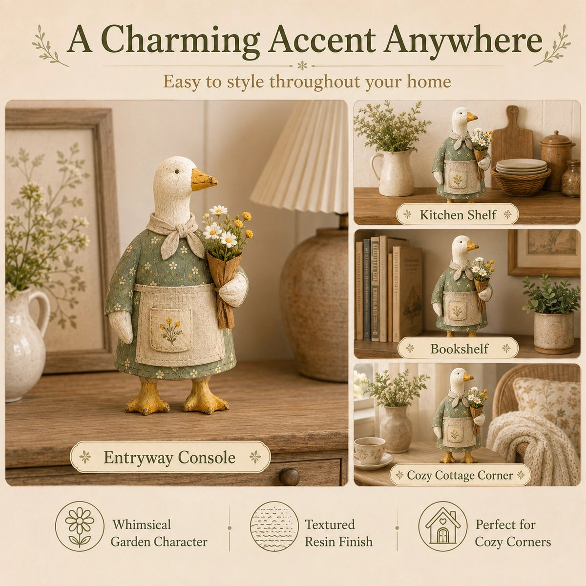 🔥😍Whimsical Duck Accent — A Rustic Touch of Country Charm