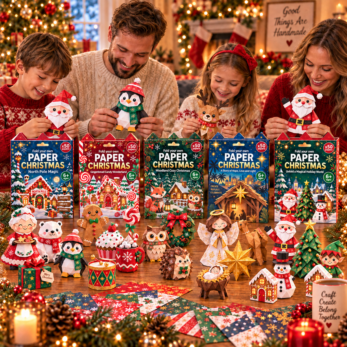 🧘Fold Your Own Magical Christmas World- 🎄3D DIY Paper Christmas(💕Step-by-Step Guide Included)