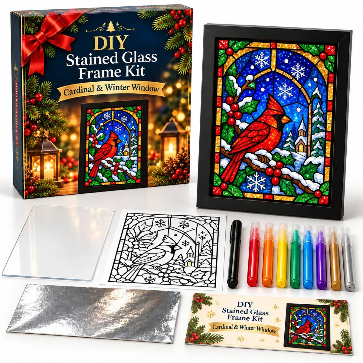 🔥😍Make Your Own Holiday Window Art | Festive DIY Frame Craft Kit