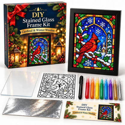 🔥😍Make Your Own Holiday Window Art | Festive DIY Frame Craft Kit