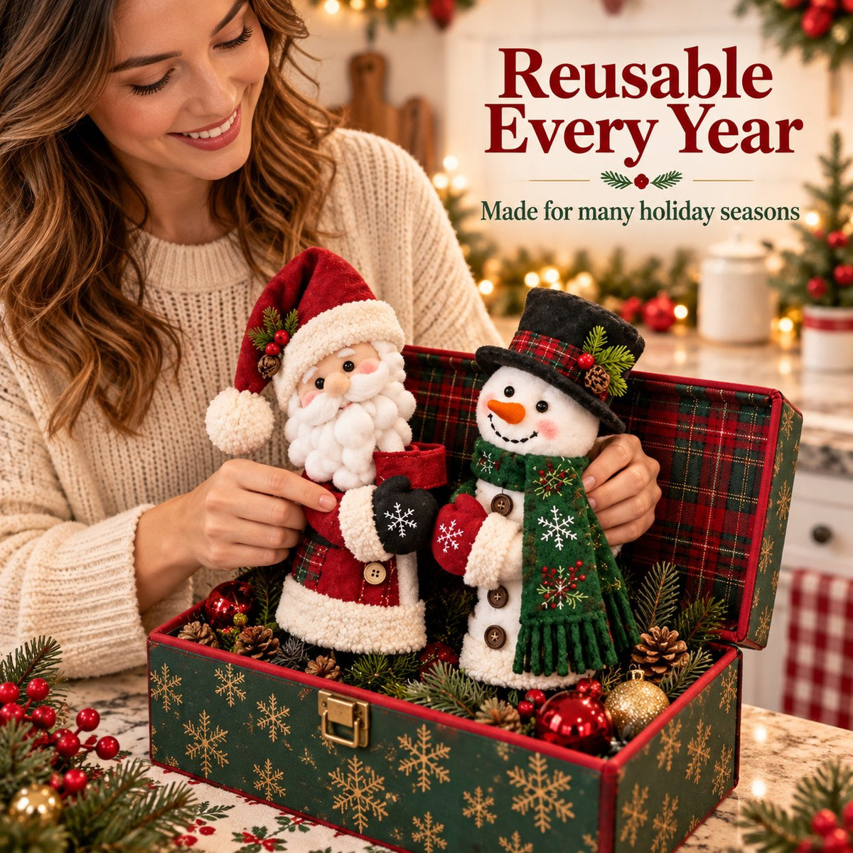🔥😍Holiday Kitchen Handle Sleeves – Cute 3D Festive Accents