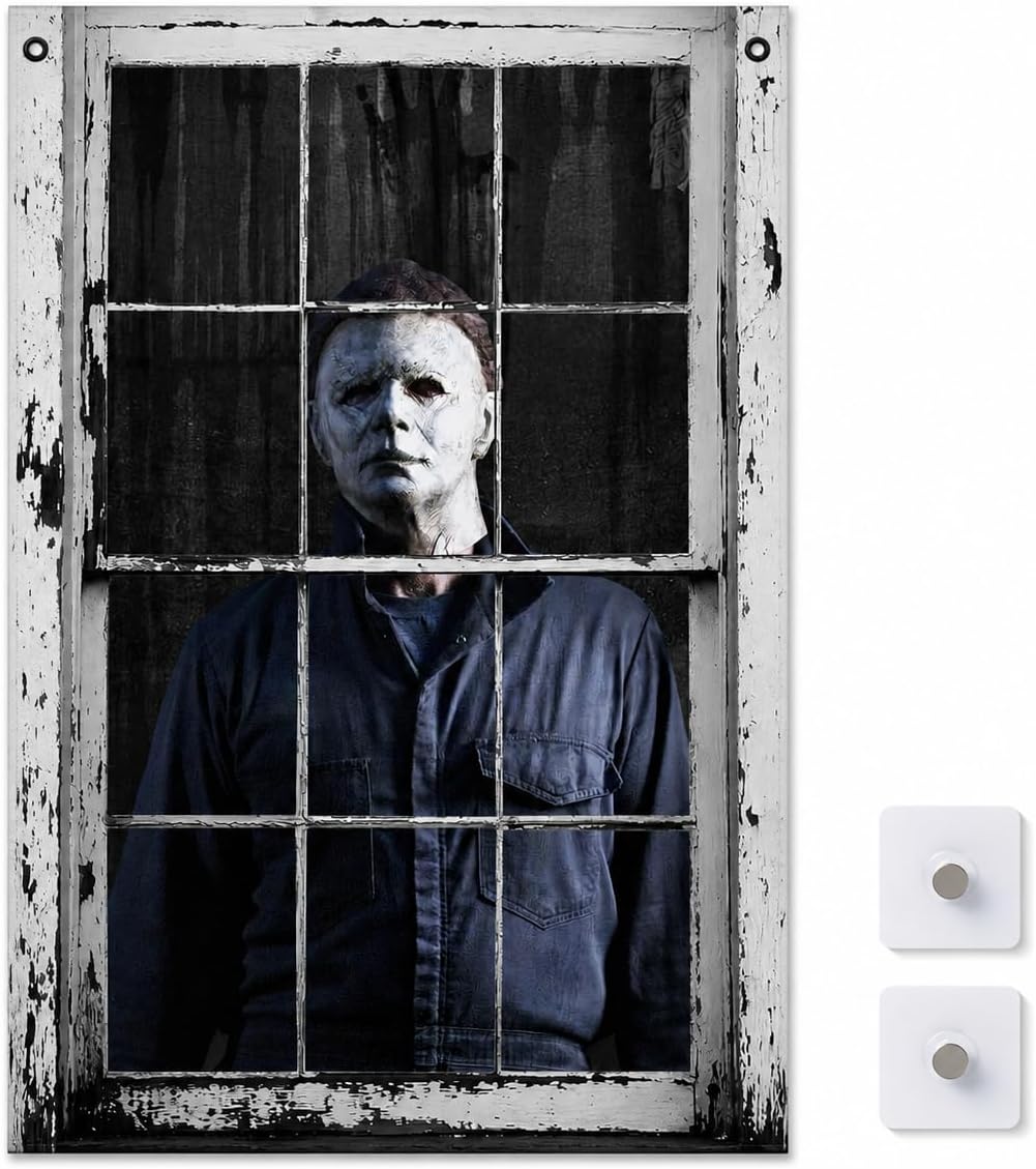 👁️Creepy 3D Halloween Window Poster – The View Your Neighbors Won’t Forget