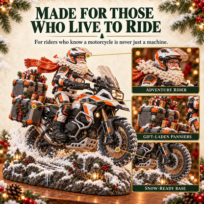 🔥😍Festive Santa Rider – Holiday Motorcycle Keepsake🏍️🎅