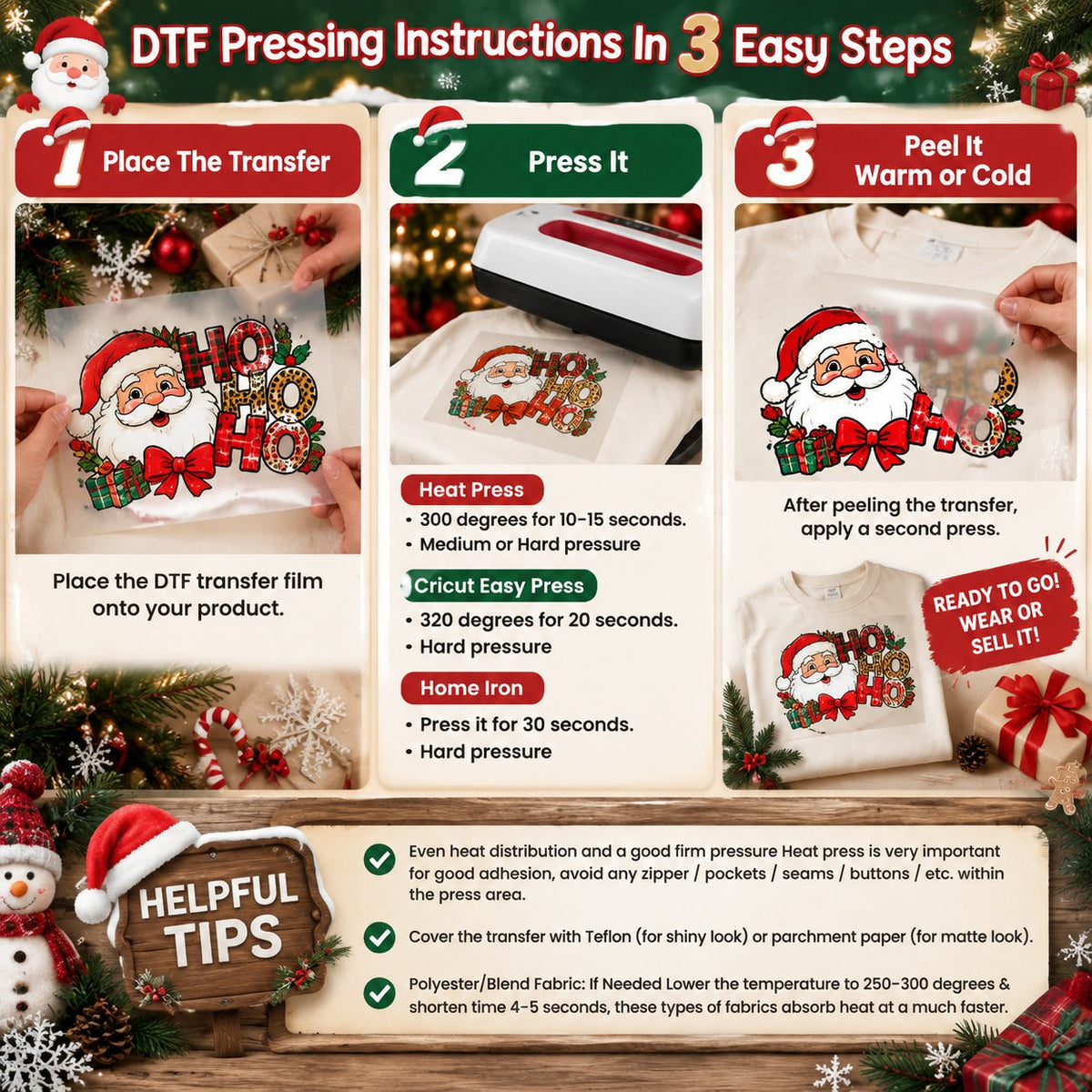 🎃🎄Festive DTF Transfer Collection—Create Custom Apparel From Fall to Winter