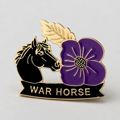 🎁 2027 Fellime®Limited Edition War Horse Purple Poppy 111th Anniversary Remembrance Brooch