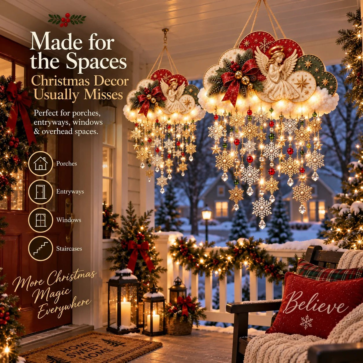 🔥😍Glowing Snowfall Cloud – Magical Holiday Decor☁️