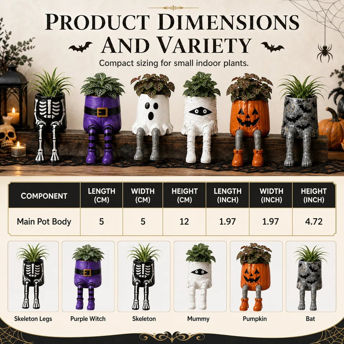 ⭐2026 USA Sale: Up to 50% OFF - 🎃 Halloween Hanging Leg Planter