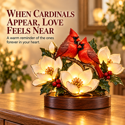 ✨Cardinal Whispers™ – Red Cardinal Floral Blessing Keepsake Figurine