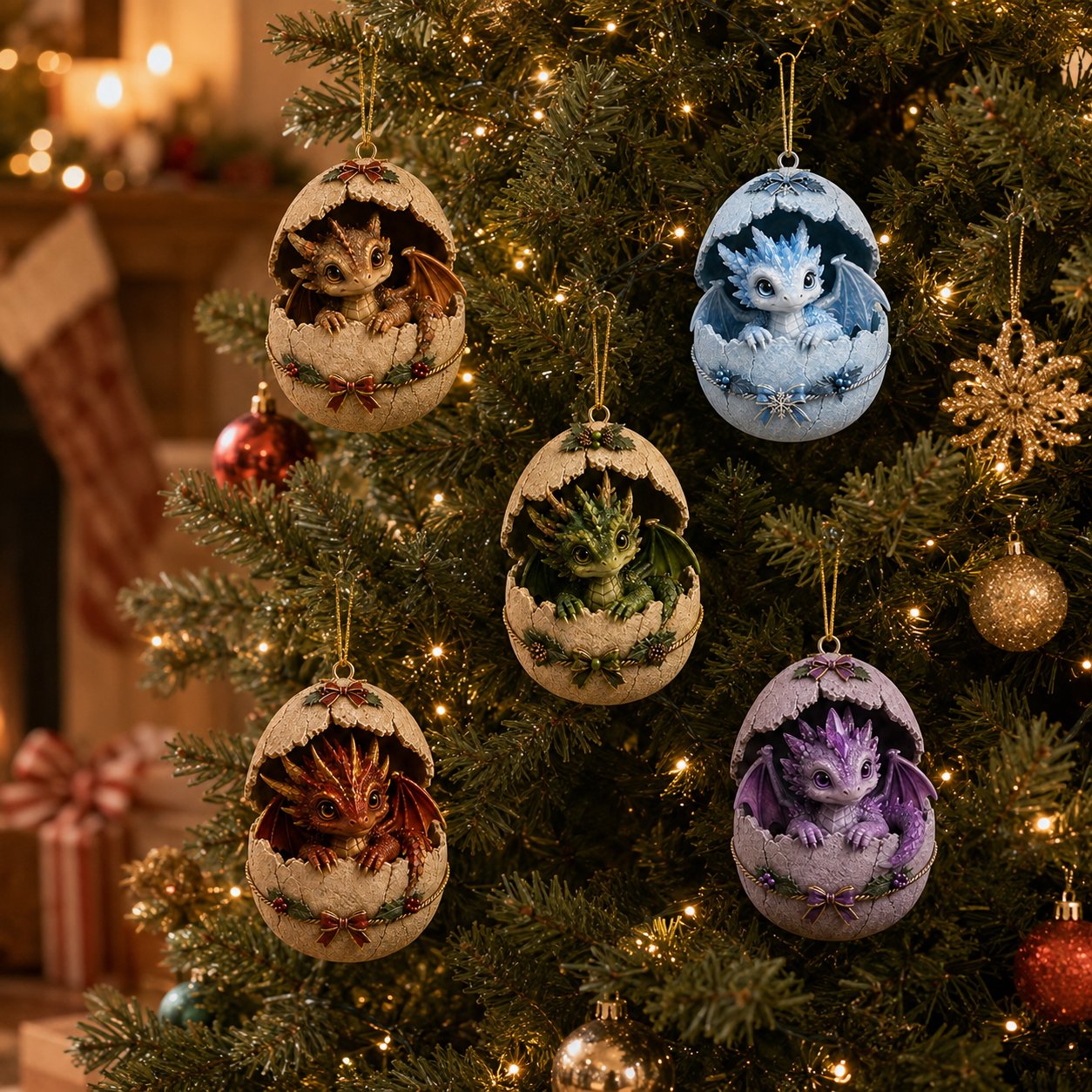 🐉 Hatch a Little Christmas Magic-Dragon Egg Christmas Ornament