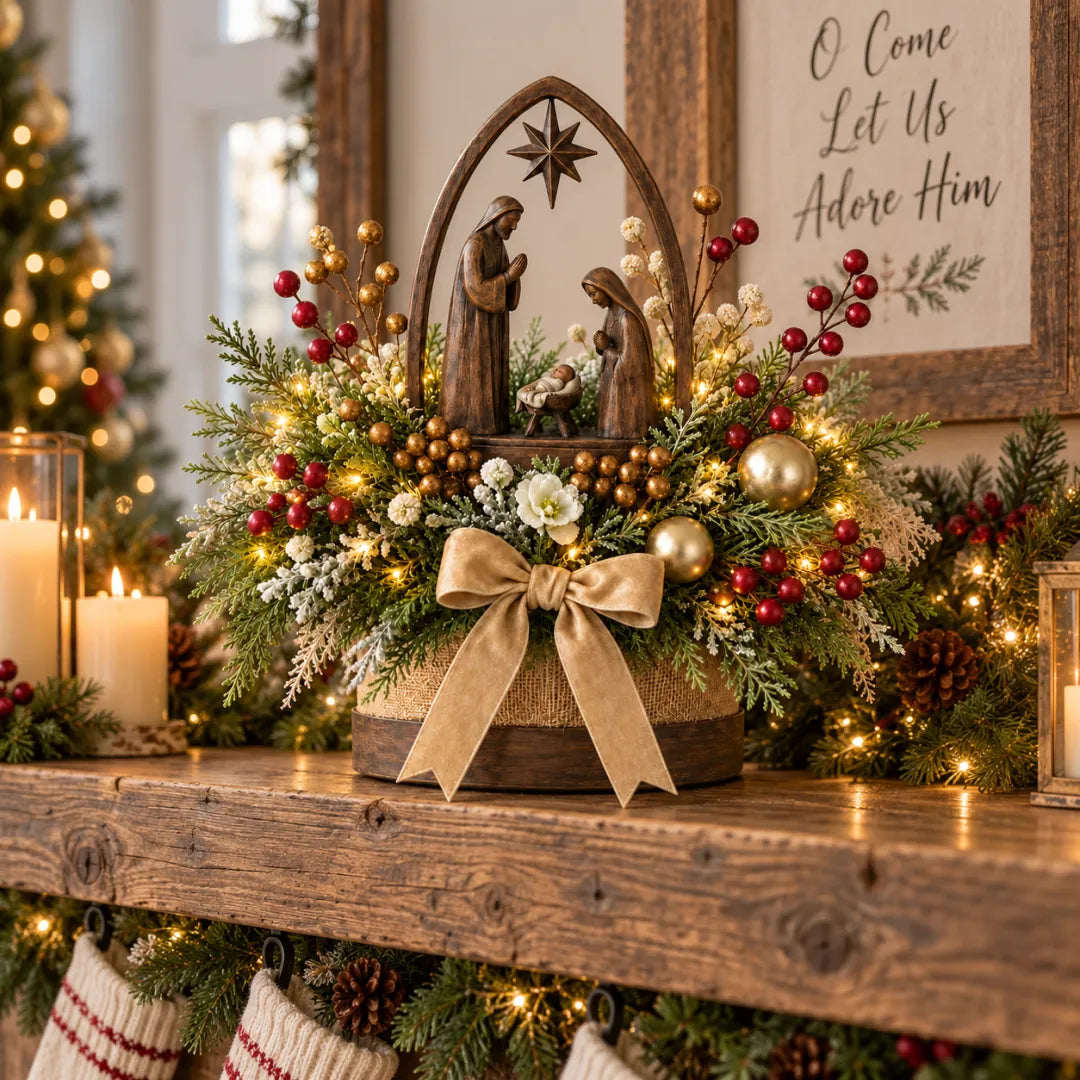 🌸Holy Night Christmas Nativity Display