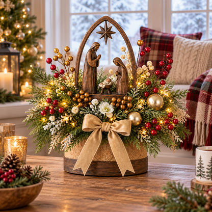 🌸Holy Night Christmas Nativity Display