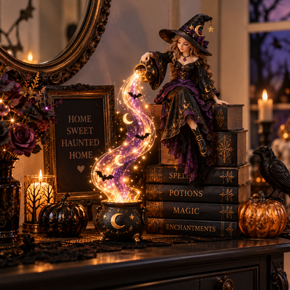 🔥😍Spooky Cascade Shelf Light – Halloween Bookcase Accent