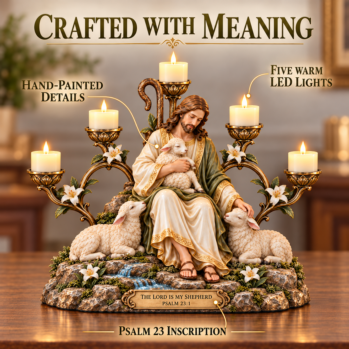 Light of Grace – Five-Light Prayer Centerpiece