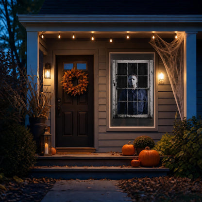 👁️Creepy 3D Halloween Window Poster – The View Your Neighbors Won’t Forget