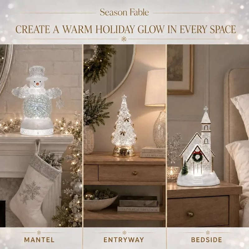 ❄️Winter Wonderglow™ – Lighted Musical Christmas Snow Globe Lantern