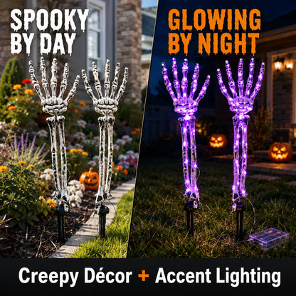 💀Skeleton Hand Lights — Give Your Halloween Path a Spooky Glow!🎃✨