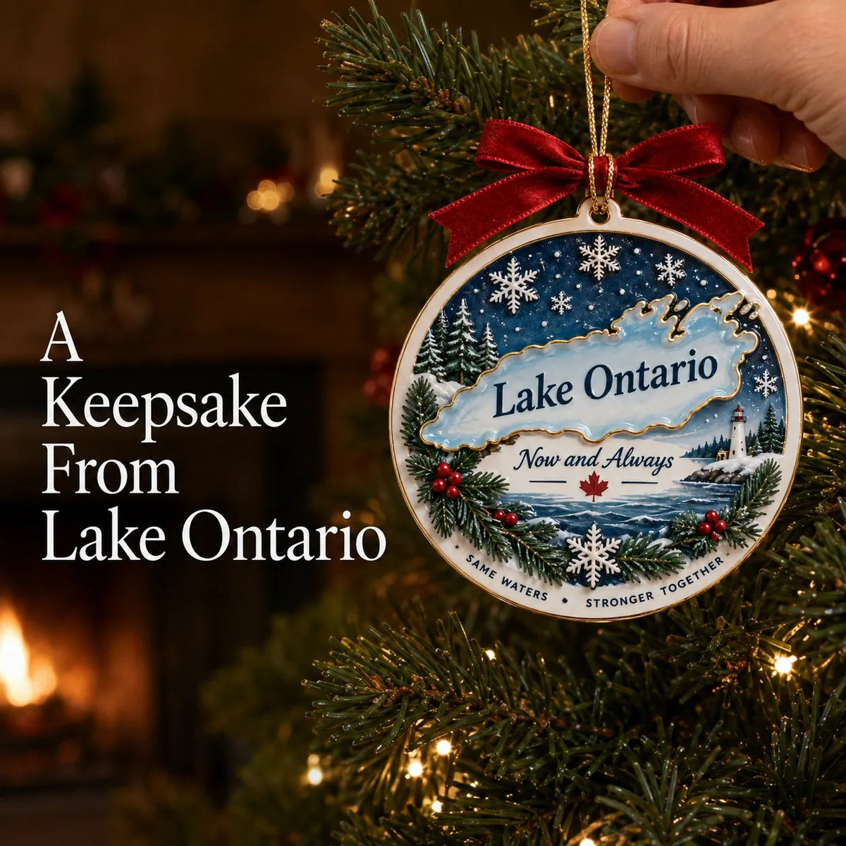 🔥😍Ontario Winter Memories Christmas Ornament — A Lakeside Holiday Keepsake