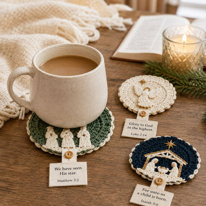 🔥LAST DAY 49% OFF - DIY Nativity Crochet Coaster Kit – A Meaningful Christmas Craft