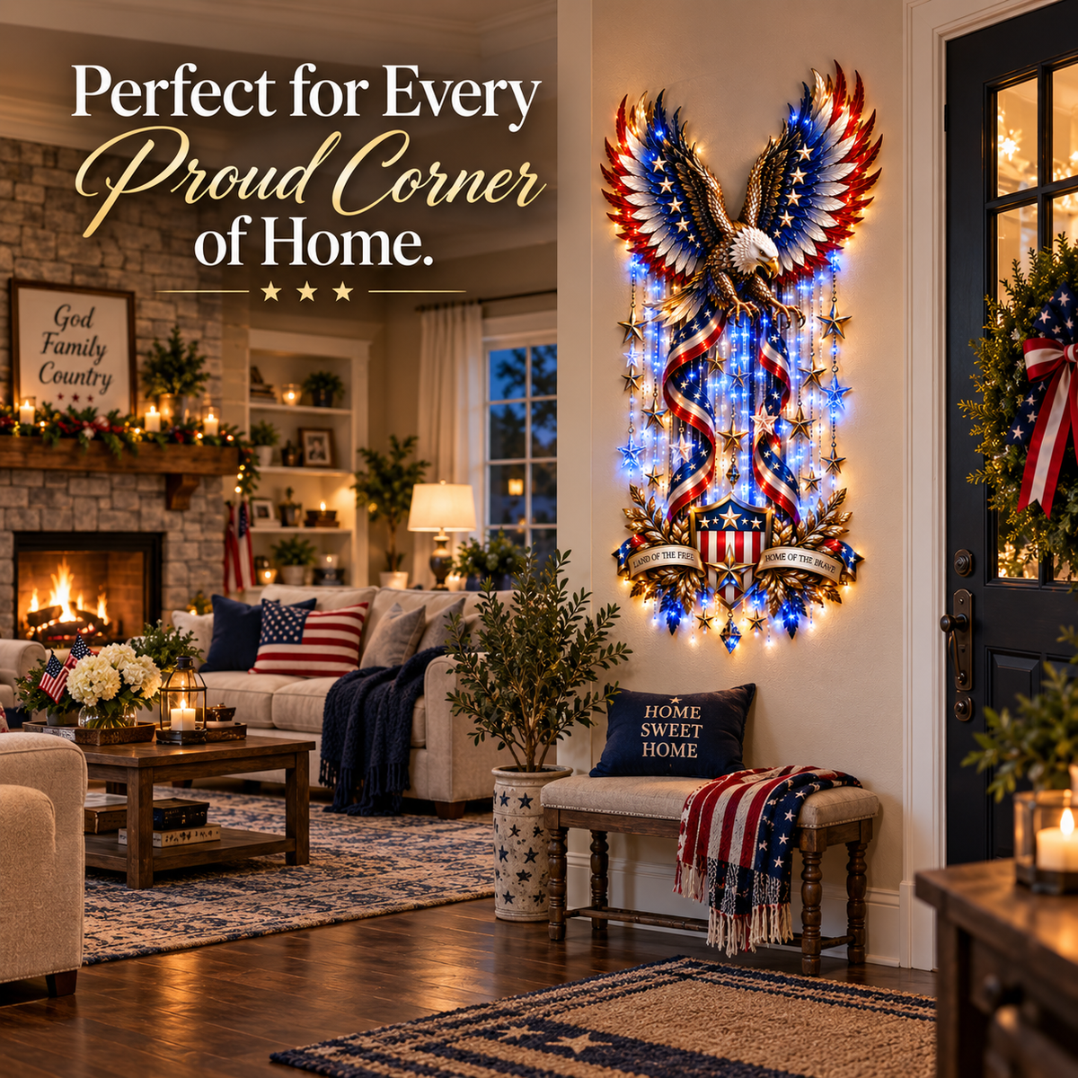 🦅American Glory Cascade - 🏠Let Freedom Light Your Home