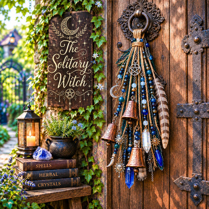 ⭐2026 USA Sale: Up to 50% OFF -🔮Witchy Door Charm - Bells, Crystals & Celestial Hanging Decor