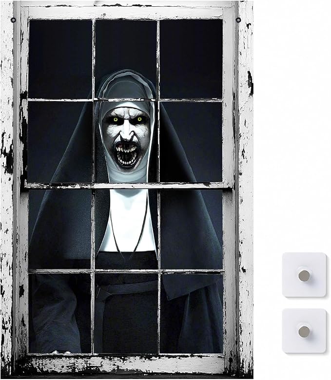 👁️Creepy 3D Halloween Window Poster – The View Your Neighbors Won’t Forget
