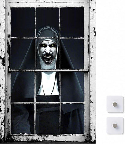 👁️Creepy 3D Halloween Window Poster – The View Your Neighbors Won’t Forget