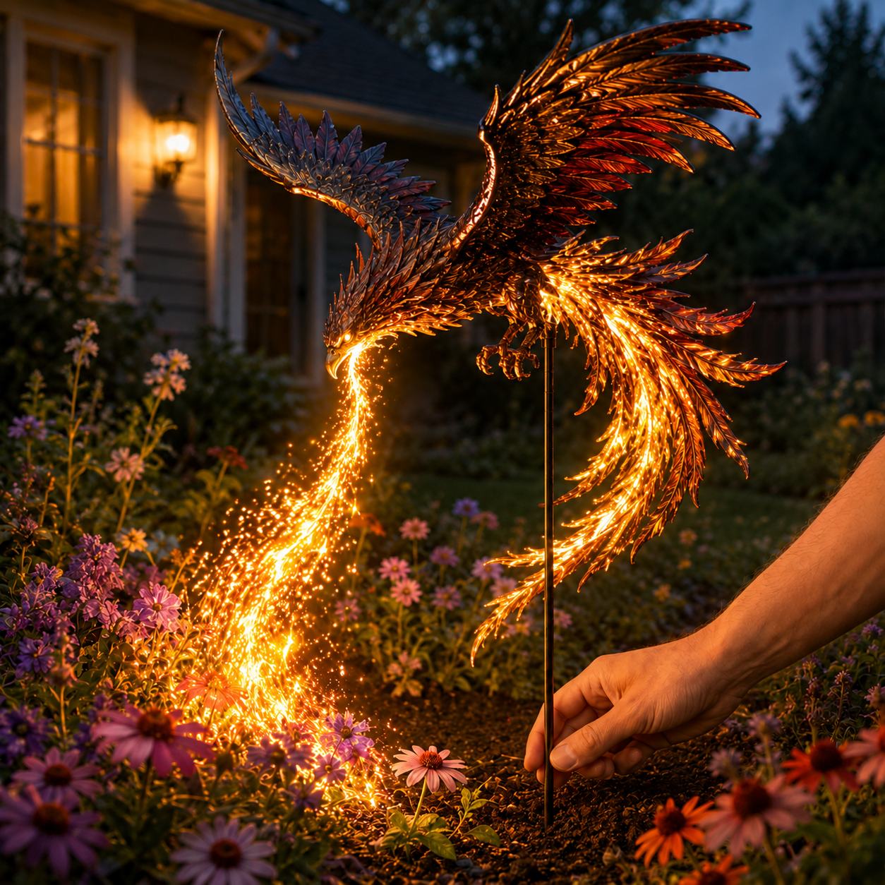 🐦‍🔥2027 Fellime® Solar Powered Phoenix Fire Garden Light Decoration