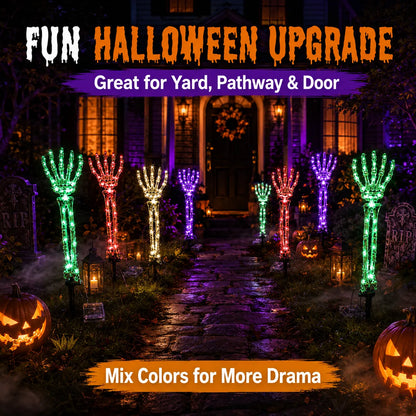 💀Skeleton Hand Lights — Give Your Halloween Path a Spooky Glow!🎃✨