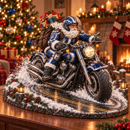 🔥😍Festive Santa Rider – Holiday Motorcycle Keepsake🏍️🎅