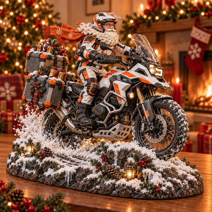 🔥😍Festive Santa Rider – Holiday Motorcycle Keepsake🏍️🎅